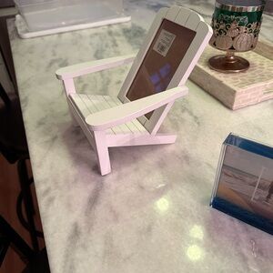 White Adirondack Chair Picture Frame